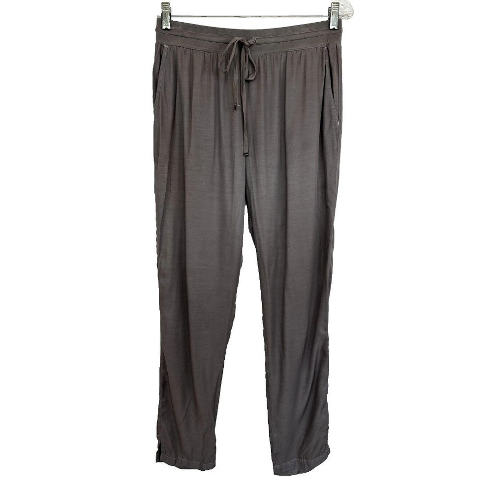 Three‎ Dots Pull On Pants Size M Gray Pockets Cupro